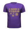 foto 3 T-shirt good vibes glitter goud flower power