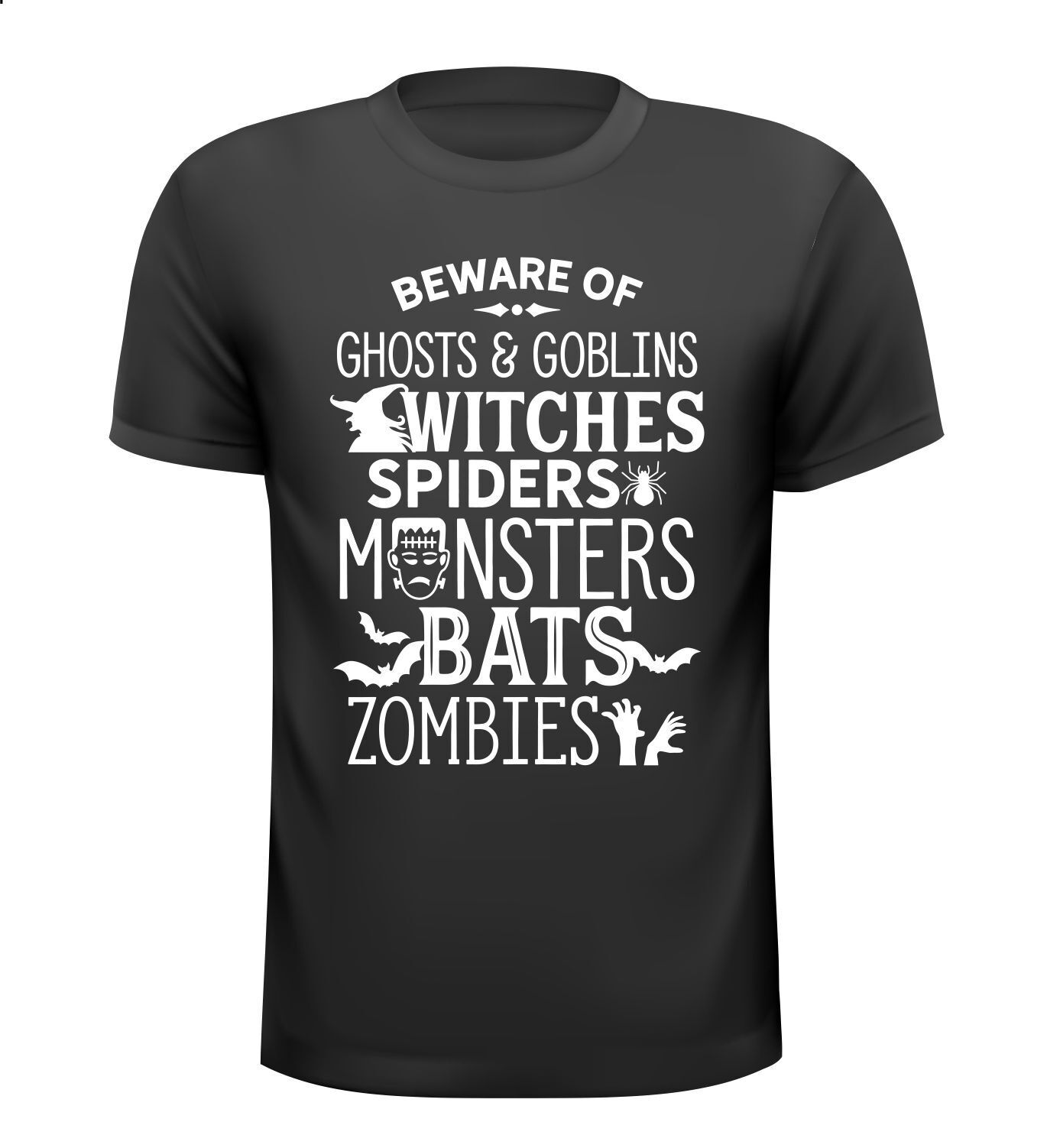 T-shirt super vet Halloween shirtje beware of ghosts gobling witches spiders monsters bats zombies