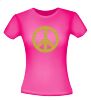 foto 6 T-shirt vrede peace teken seventies gouden glitter opdruk lekker fout seventies shirt