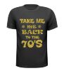 Take me back to the seventies t-shirt met foute gouden glitter opdruk