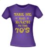 foto 4 Take me back to the seventies t-shirt met foute gouden glitter opdruk