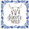 Tegeltje forever wild voor altijd wild cowboy