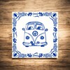 foto 2 Tegeltje met een schets van een Volkswagen Transporter Oldtimer liefhebber