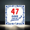 foto 2 47 jaar ouder dan het internet grappige tegel voor een 47ste verjaardag