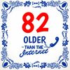 82 jaar tegel verjaardag leeftijd older than the internet 
