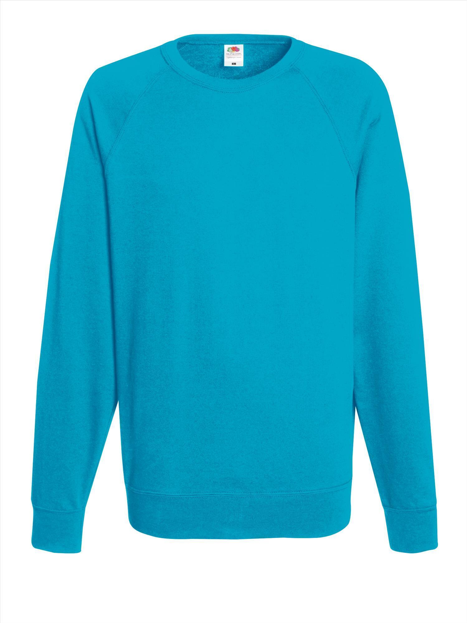 Azuur blauwe Trui sweater lichtgewicht unisex