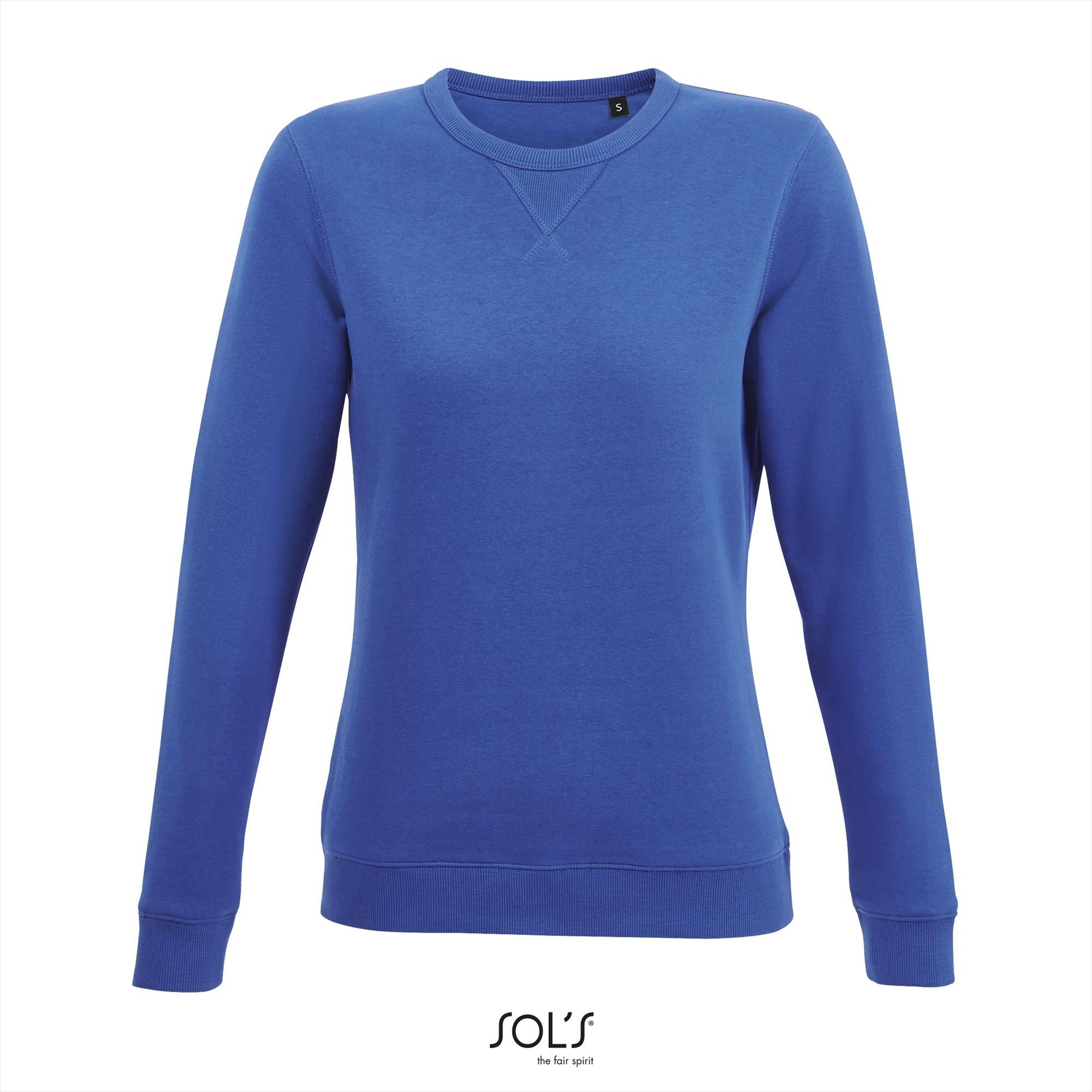 Blauwe Dames sweatshirt Sweaters voor Dames bedrukbaar