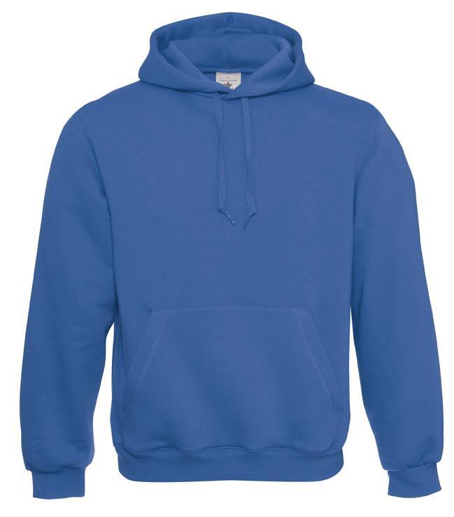 Blauwe Sweater met capuchon met trekkoord mannen unisex