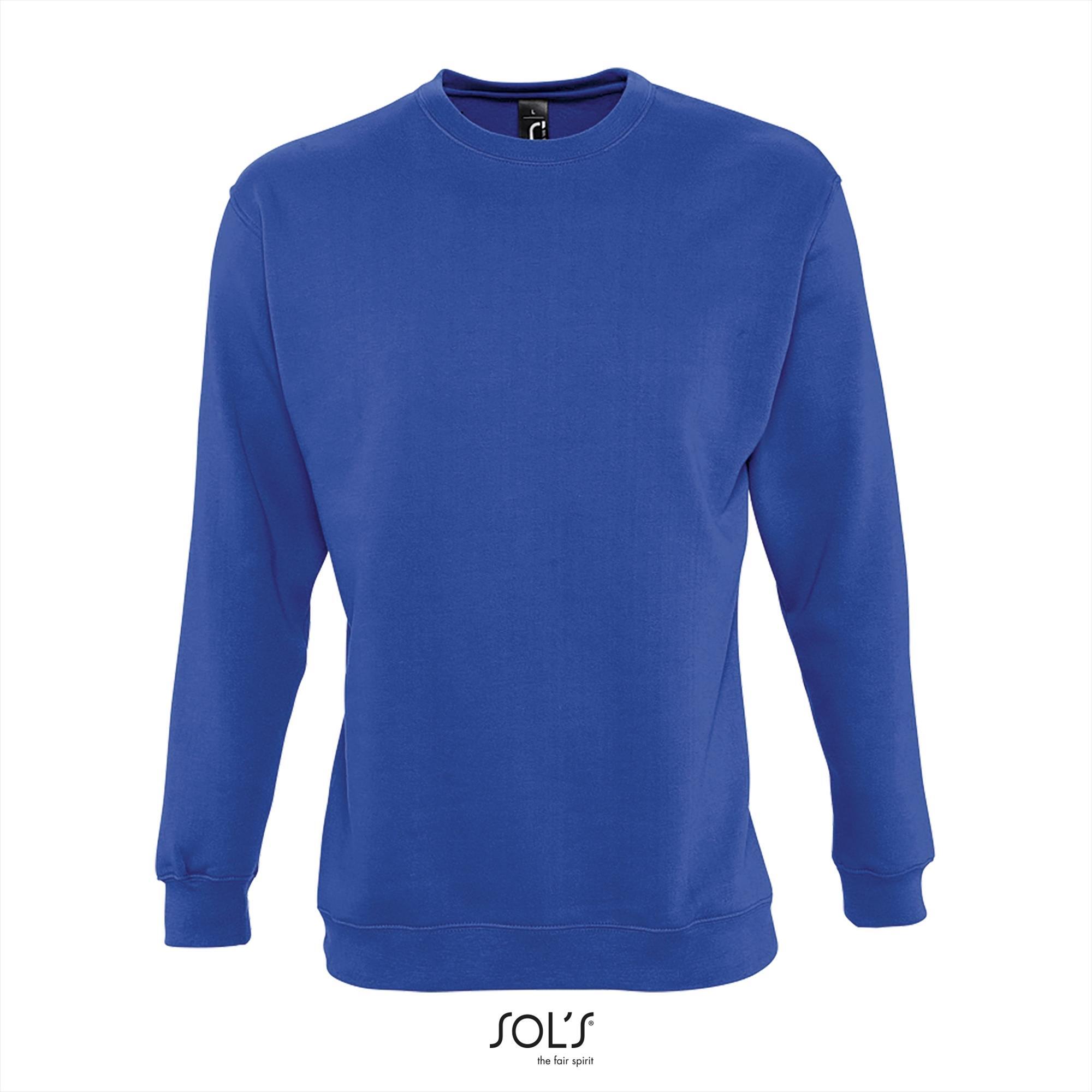 Blauwe sweatshirt mannen met polyester bedrukbaar Unisex royal blauw