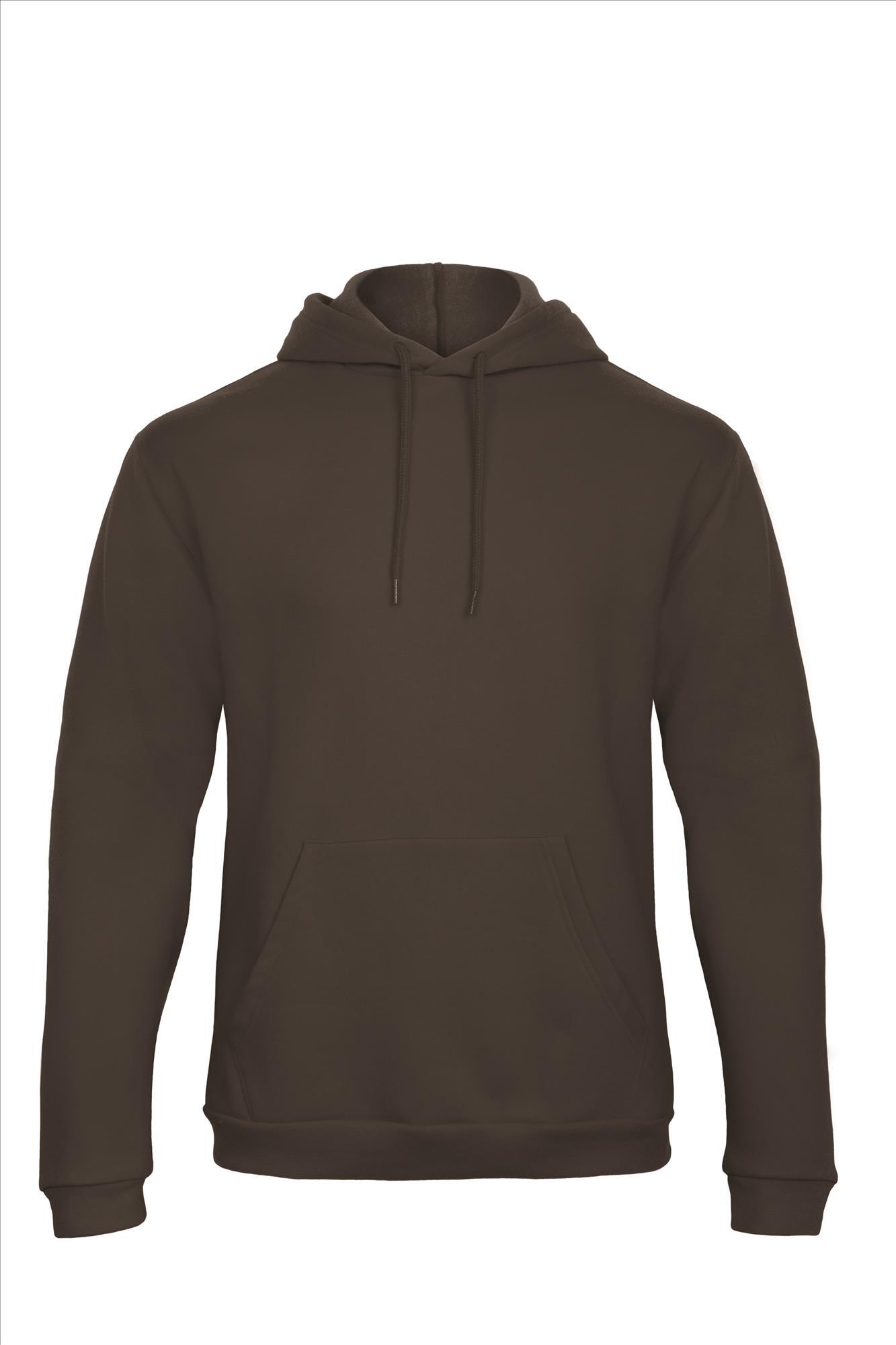 Bruine hoodie Sweatshirt Unisex met capuchon heren bedrukbaar