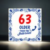 foto 2 Cadeau fun tegel 63ste verjaardag 63 older than the internet