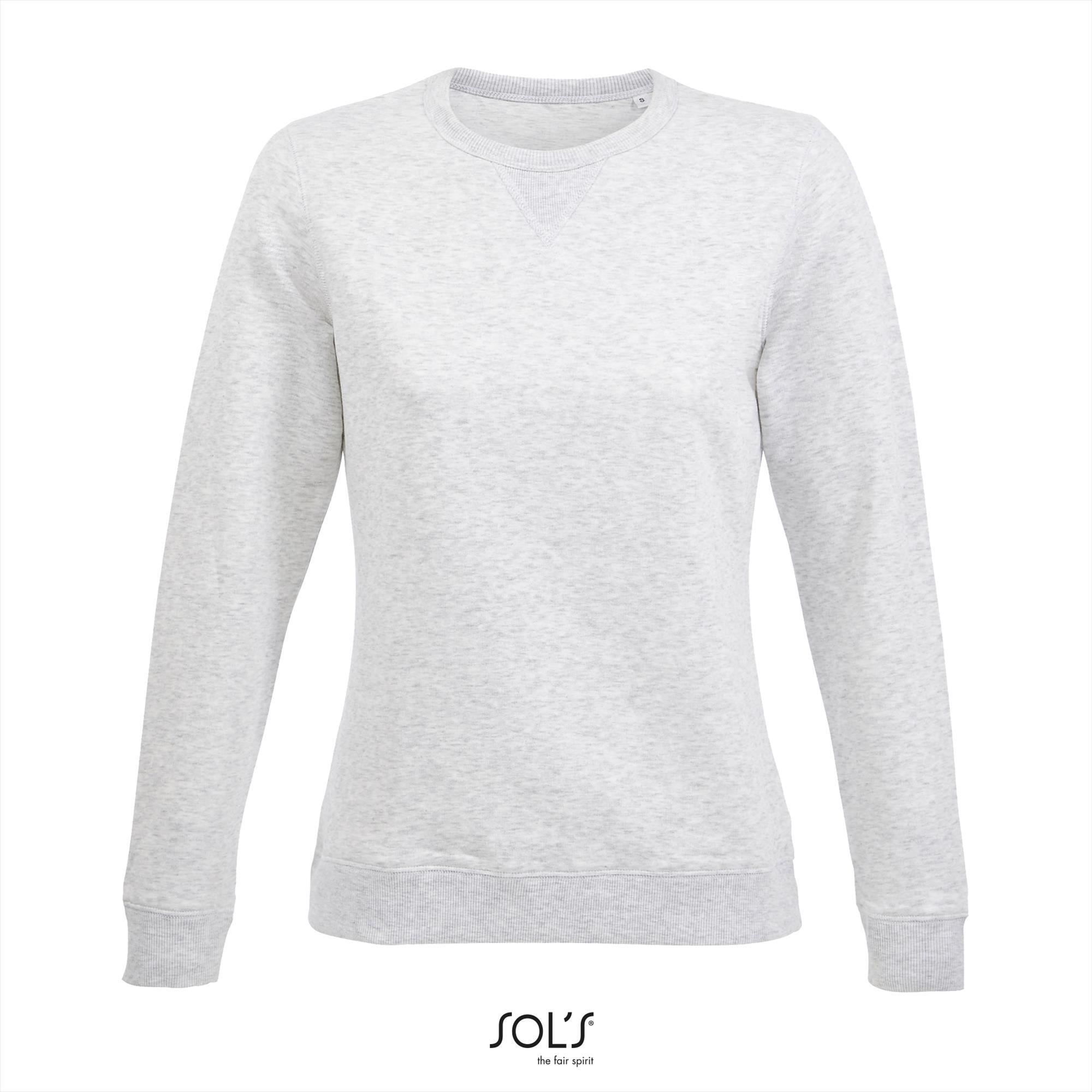 Dames sweatshirt Sweaters voor Dames bedrukbaar antracietgrijs