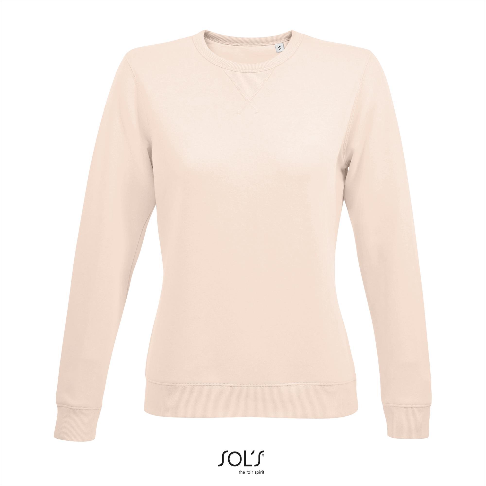Dames sweatshirt Sweaters voor Dames bedrukbaar romig roze