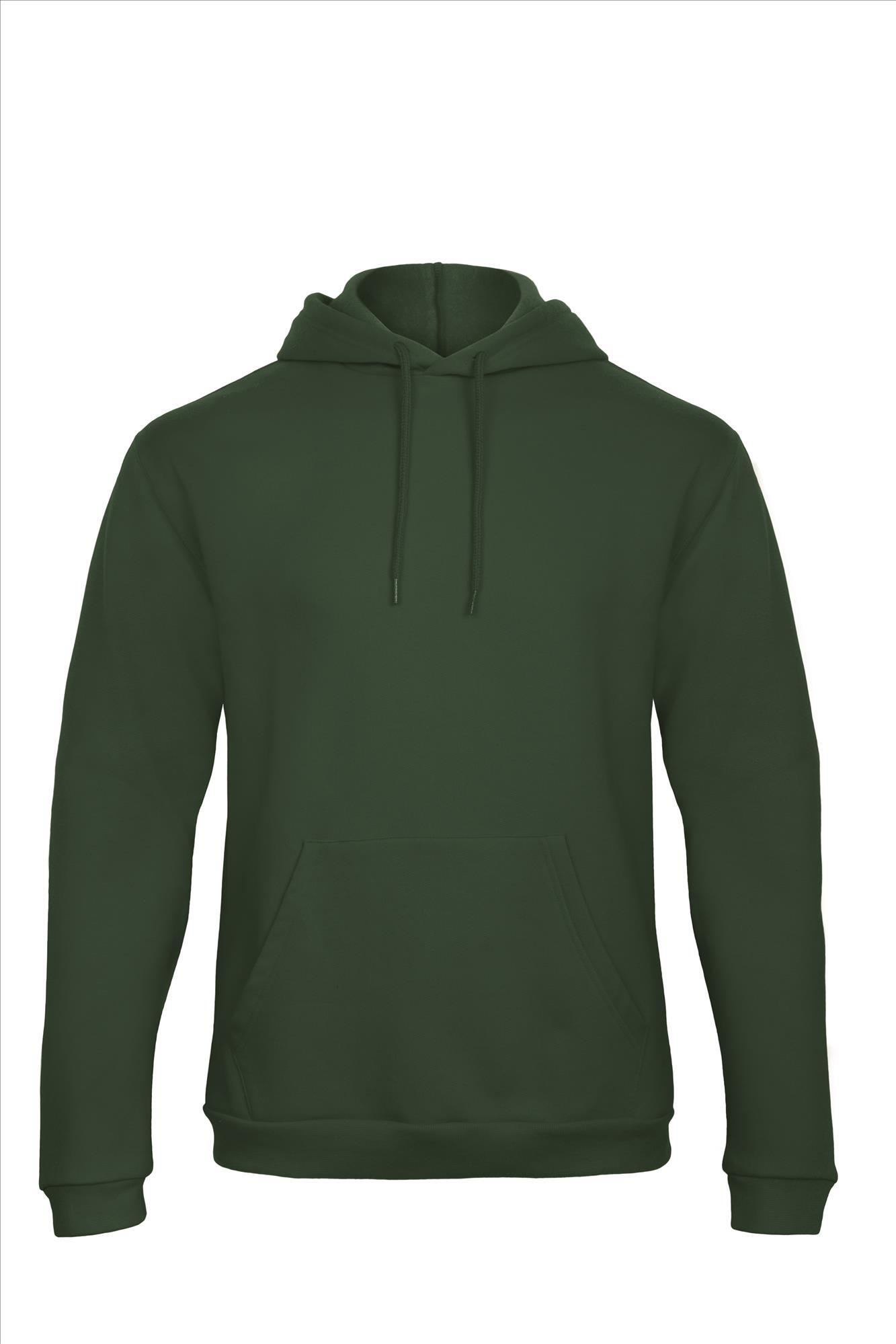 Donker groene hoodie Sweatshirt Unisex met capuchon heren bedrukbaar