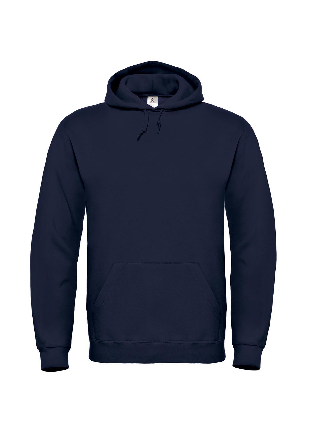 Donkerblauwe Hoodie sweater voor mannen bedrukbaar