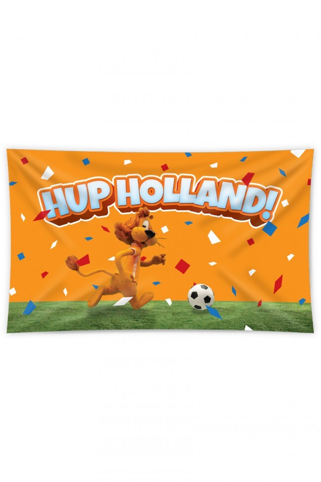 Gevelvlag EK 2024 Loekie de leeuw  hup Holland oranje voetballen