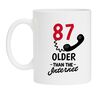 Grappige leeftijd mok voor hem of haar die 87 jaar wordt en ouder dan het internet is!