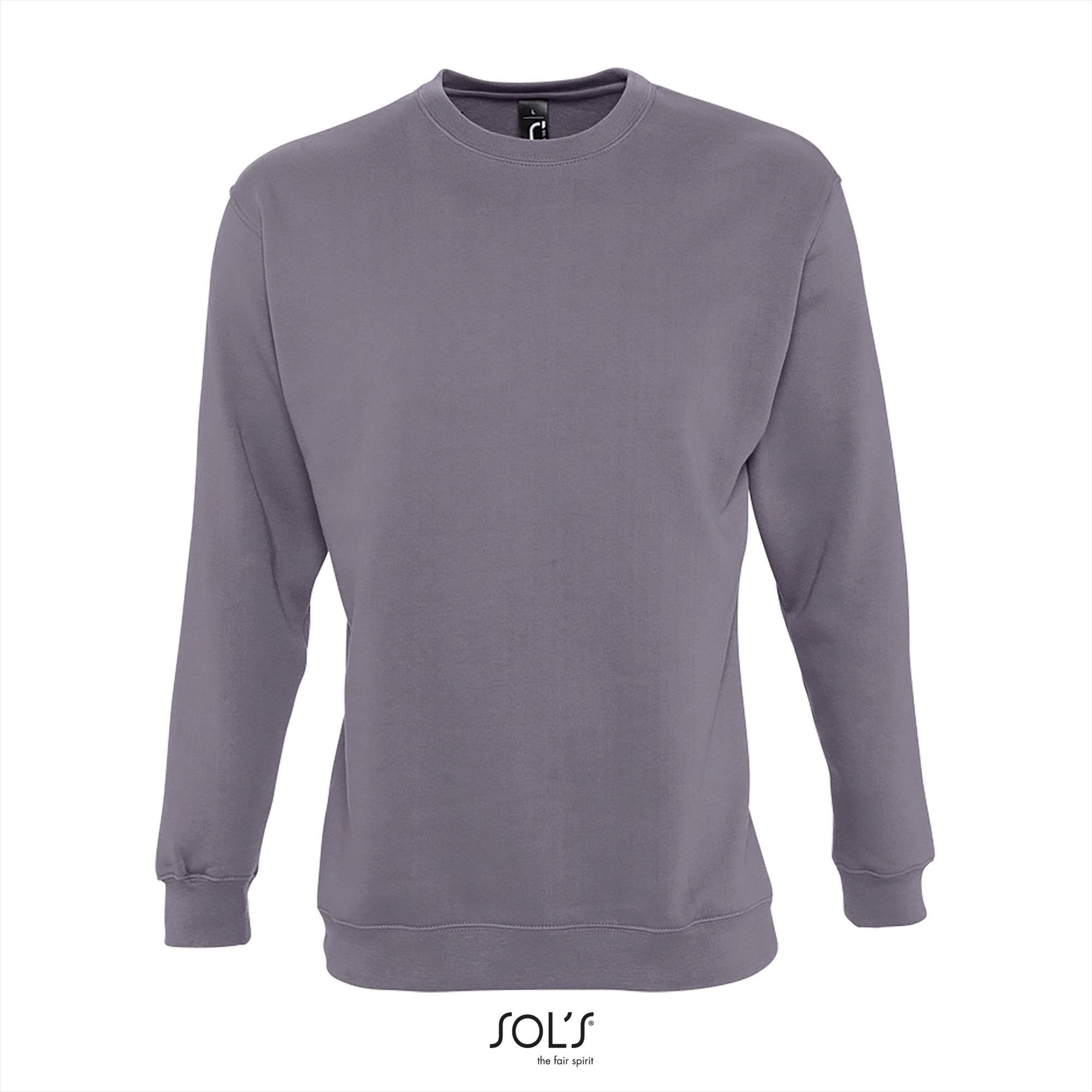 Grijze sweatshirt mannen met polyester bedrukbaar Unisex