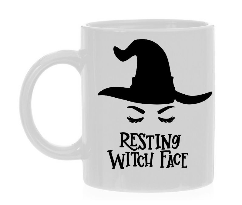 Halloween mok Resting witch face Heks pauze rusten relax