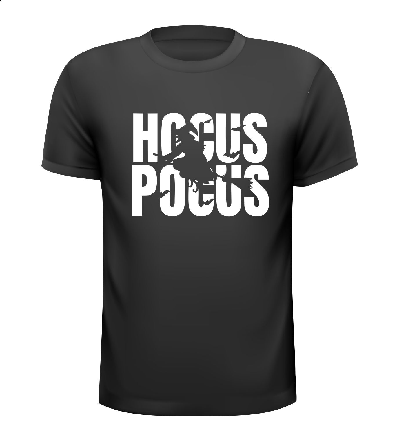 Hocus pocus T-shirtje Halloween vliegende heks vleermuizen