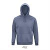 Hoge kwaliteit organische hoodie unisex blauw