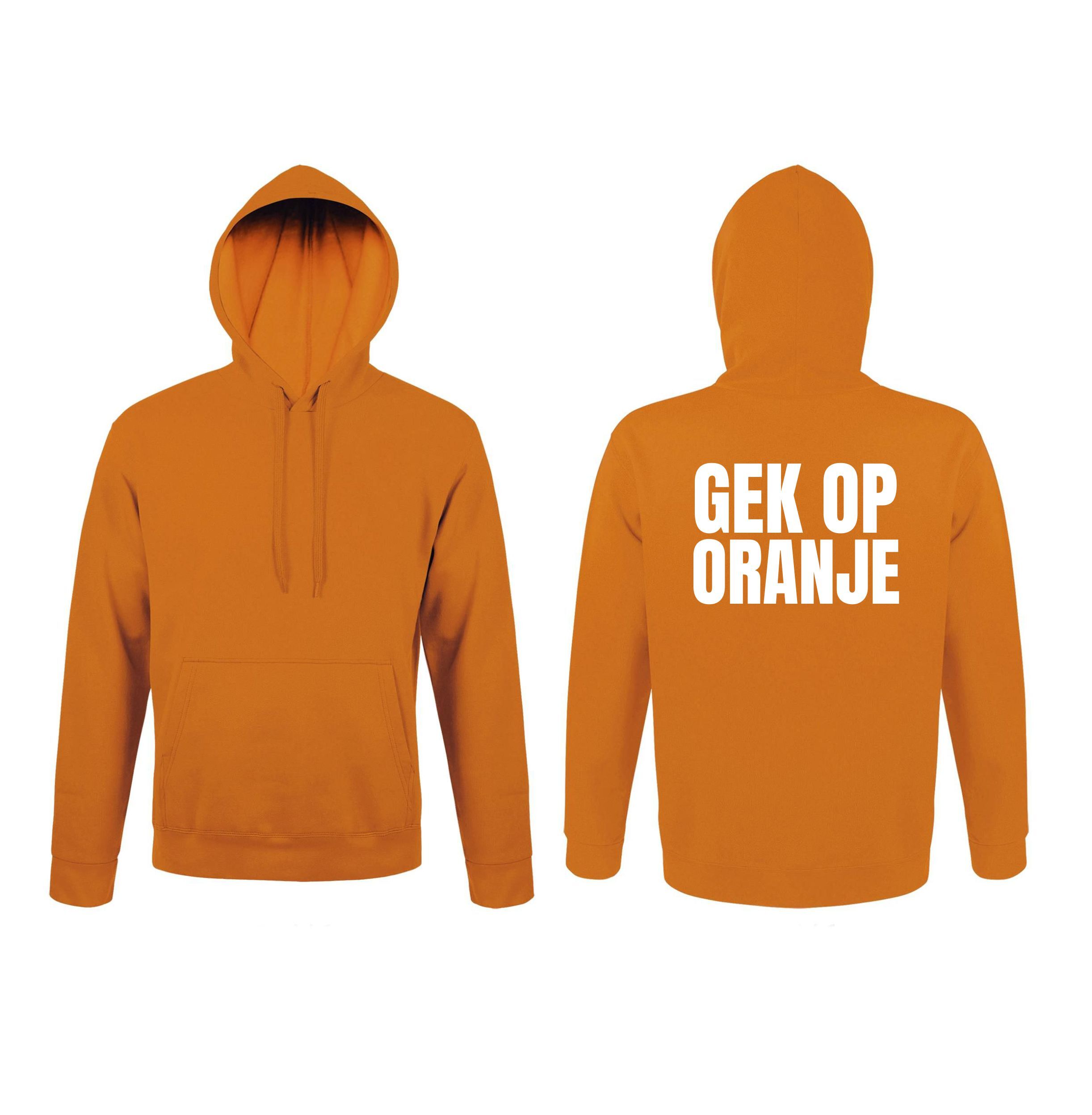 Hoodie gek op oranje