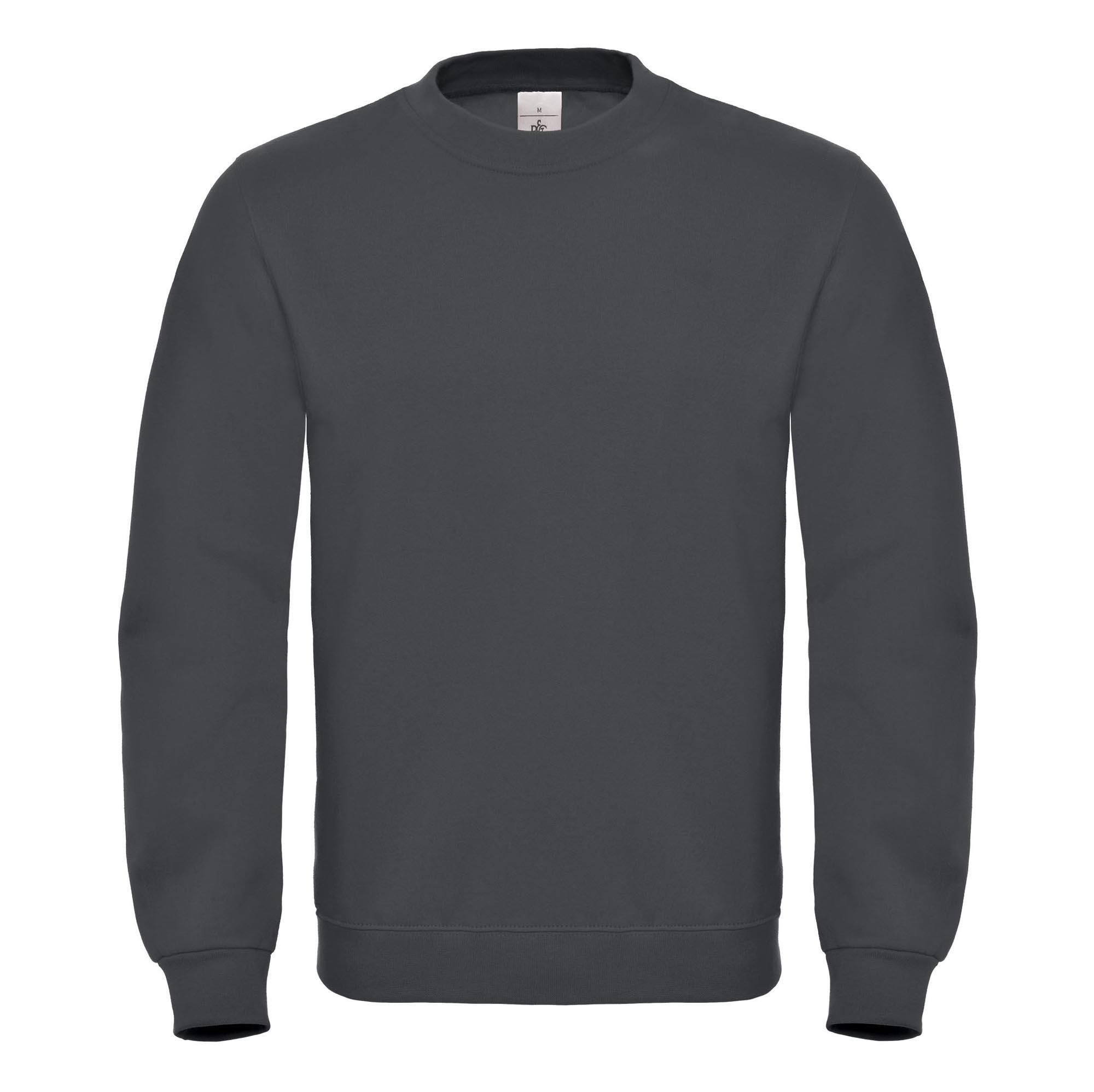 Klassiek sweatshirt heren unisex bedrukbaar  antraciet grijs 
