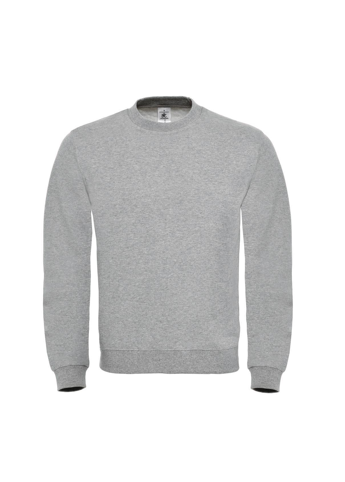 Klassieke grijze sweatshirt heren unisex bedrukbaar 