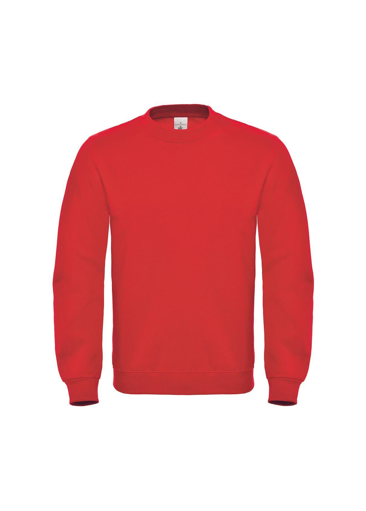 Klassieke rode sweatshirt heren unisex bedrukbaar