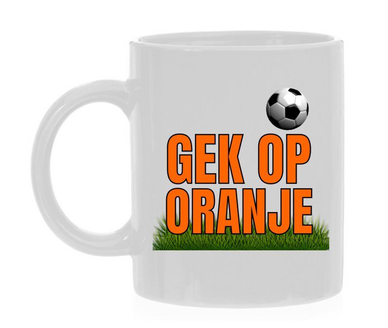 Koffiemok gek op oranje