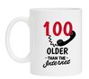 Leeftijd mok 100 jarige leuk kado met grappige tekst ouder dan het internet