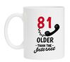Leeftijd mok 81 jaar oud ouder dan het internet grappige leuk koffie mok