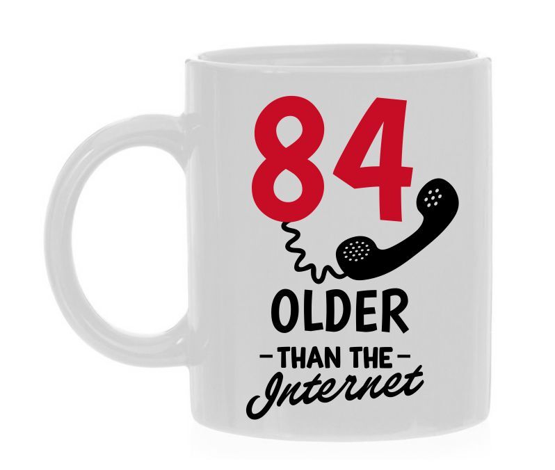Leeftijd mok 84 jaar ouder dan het internet