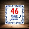 foto 3 Leuk tegeltje met tekst 46 jaar verjaardag leeftijd older than die internet
