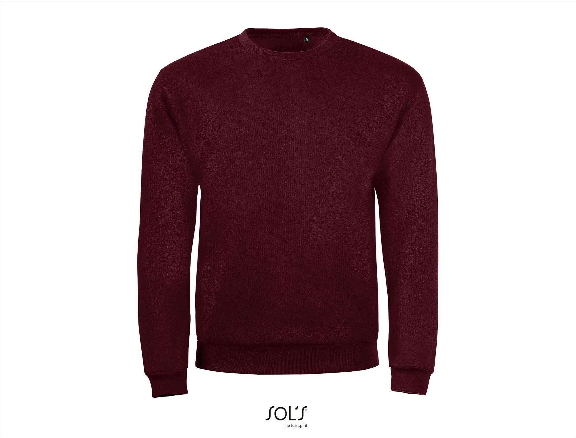 Modieuze sweater trui unisex donker rood
