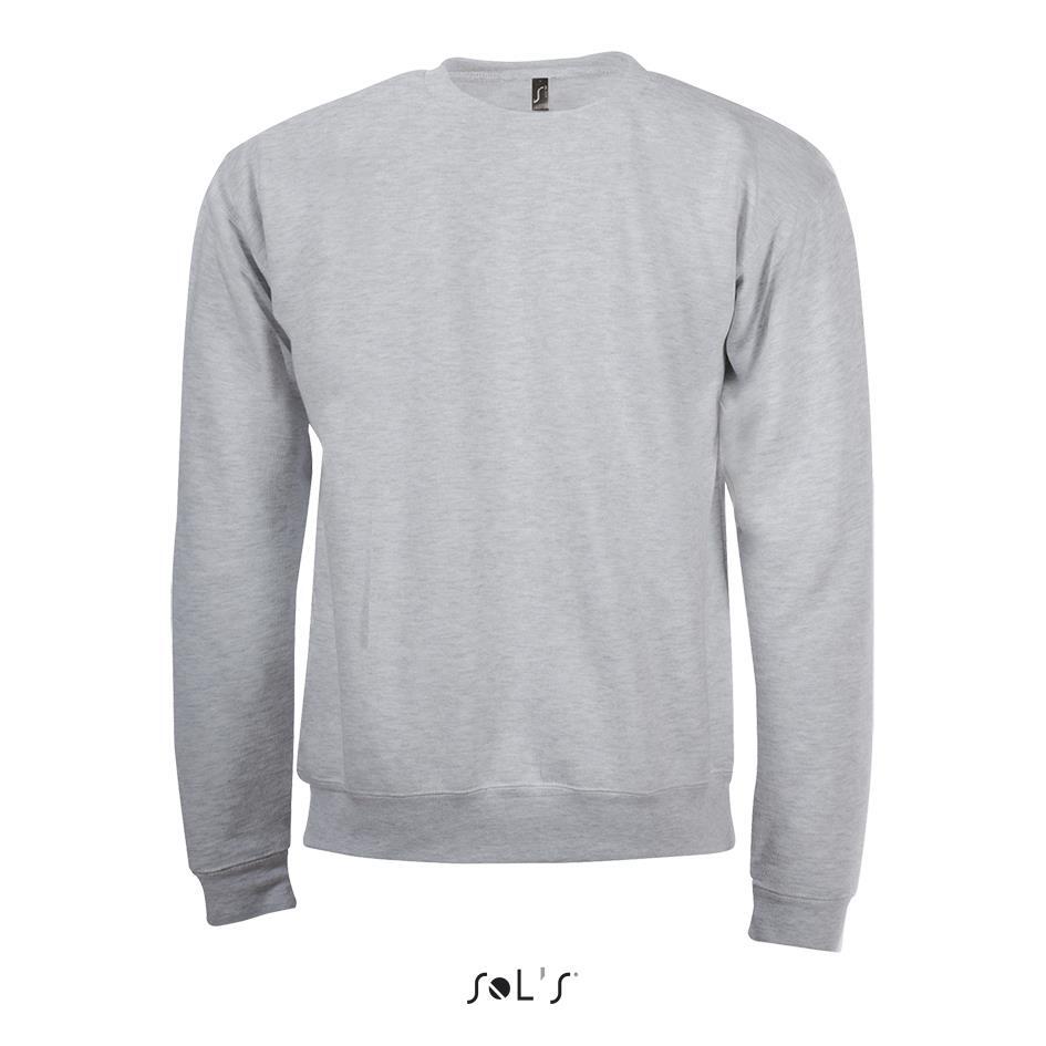 Modieuze sweater trui unisex grijs melange