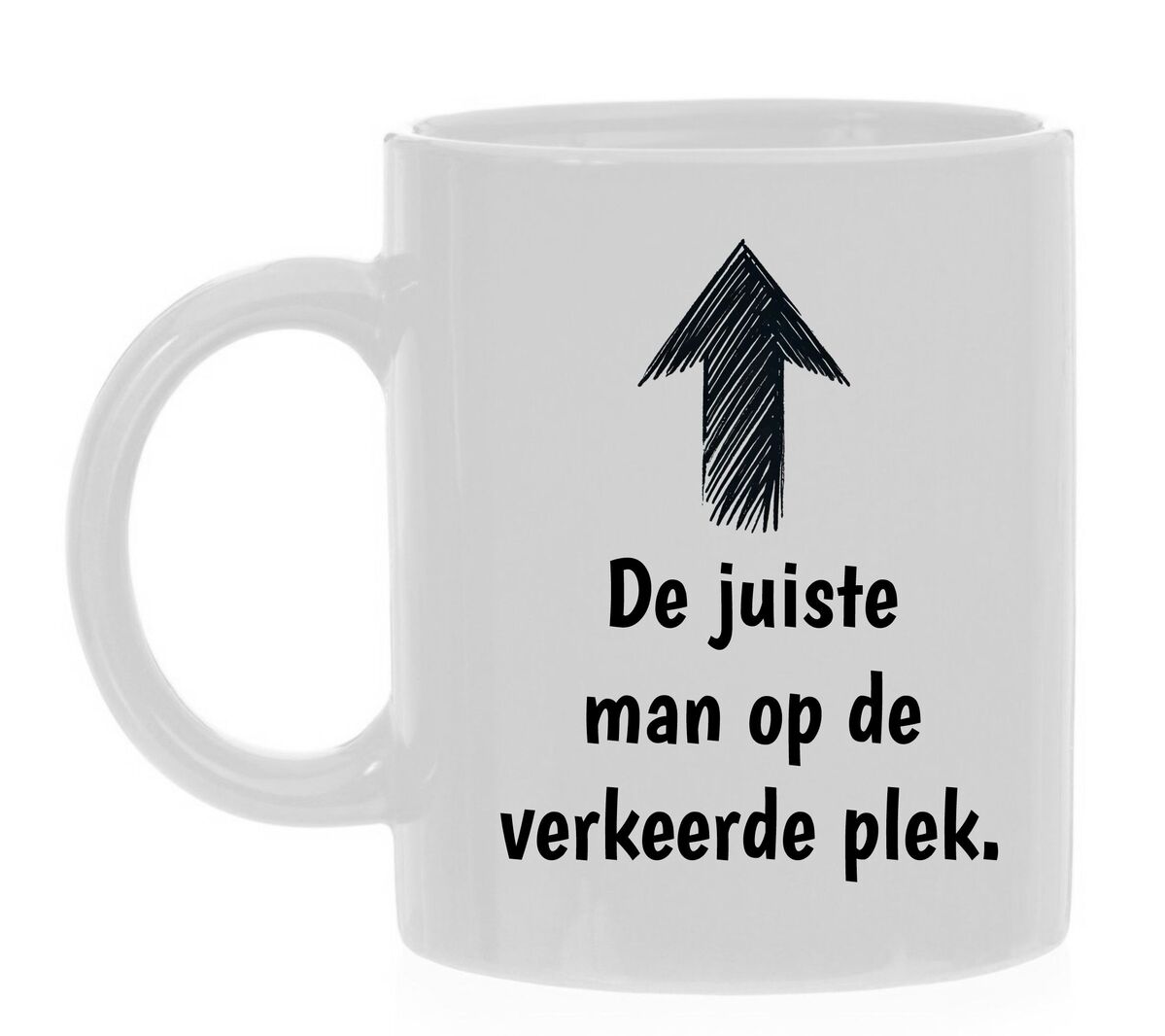 Mok de juiste man op de verkeerde plek! grappige mok