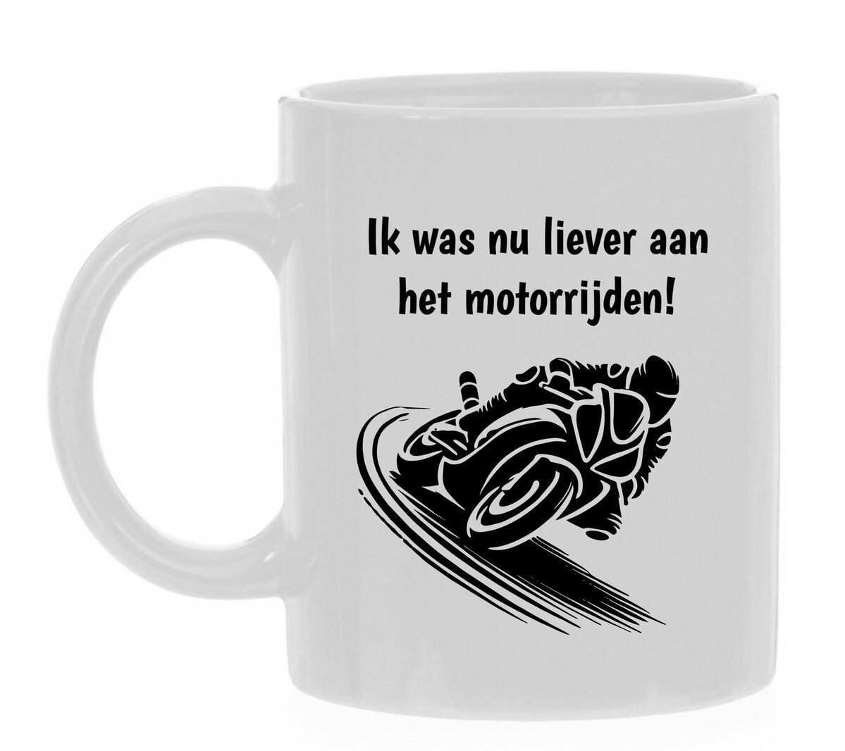 Mok Ik was nu liever aan het motorijden koffiemok cross motor grappige motor liefhebbers