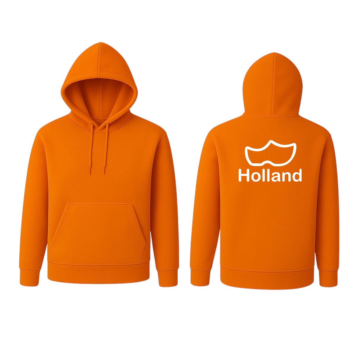 Oranje Hoodie Unisex Holland klomp