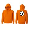 Oranje hoodie voetlbal print