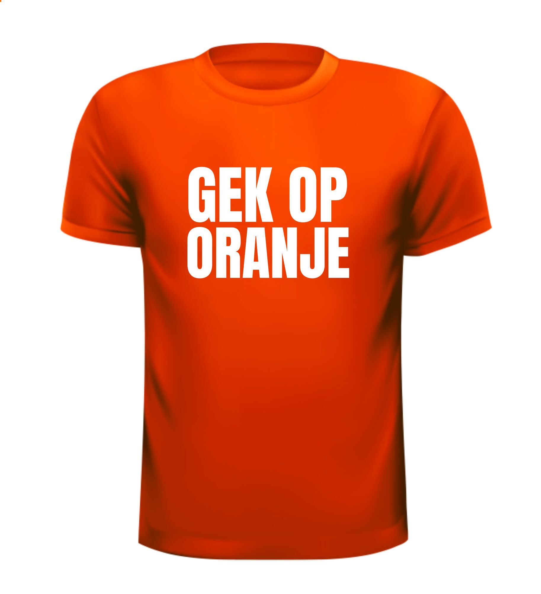 Oranje T-shirt gek op oranje