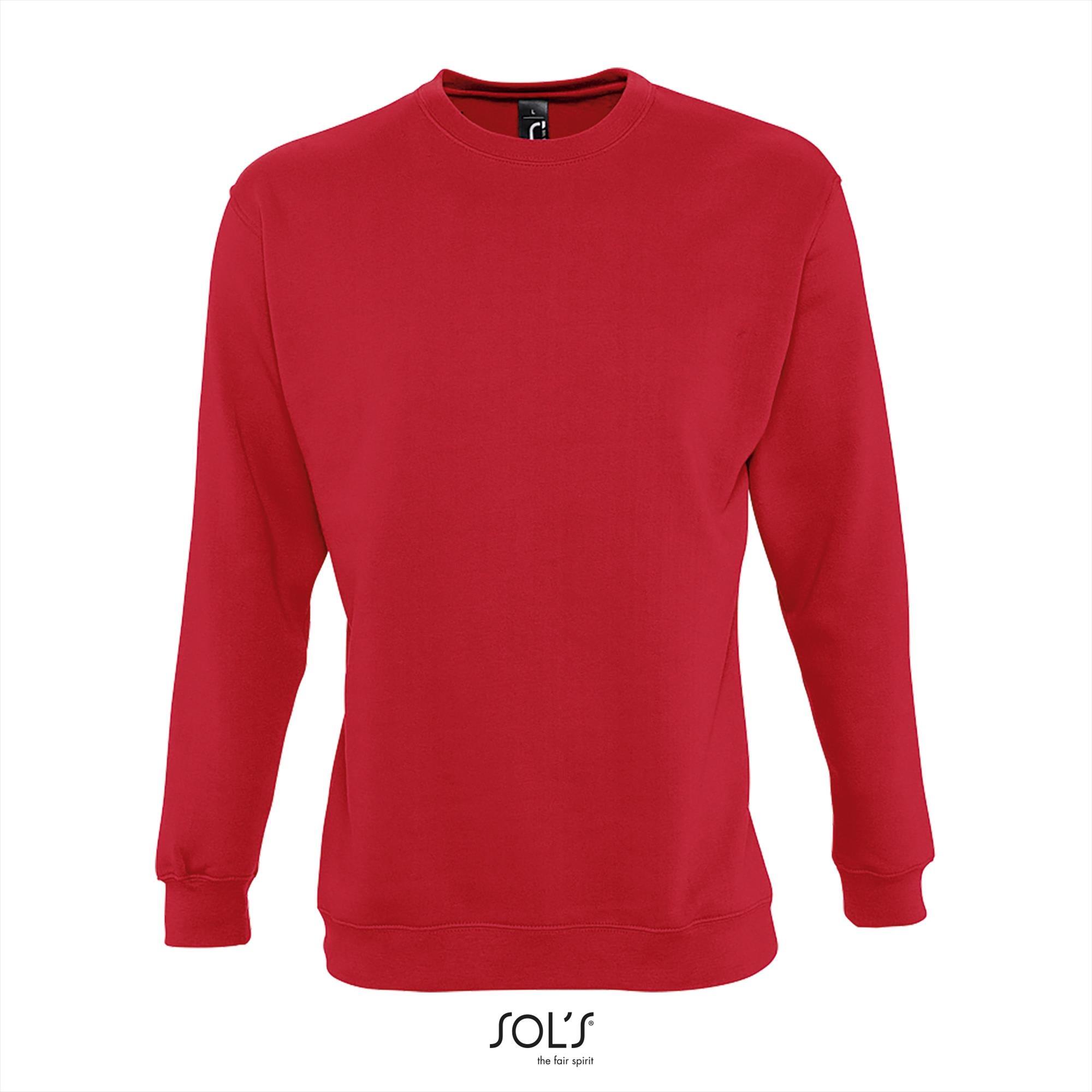 Rode sweatshirt mannen met polyester bedrukbaar Unisex