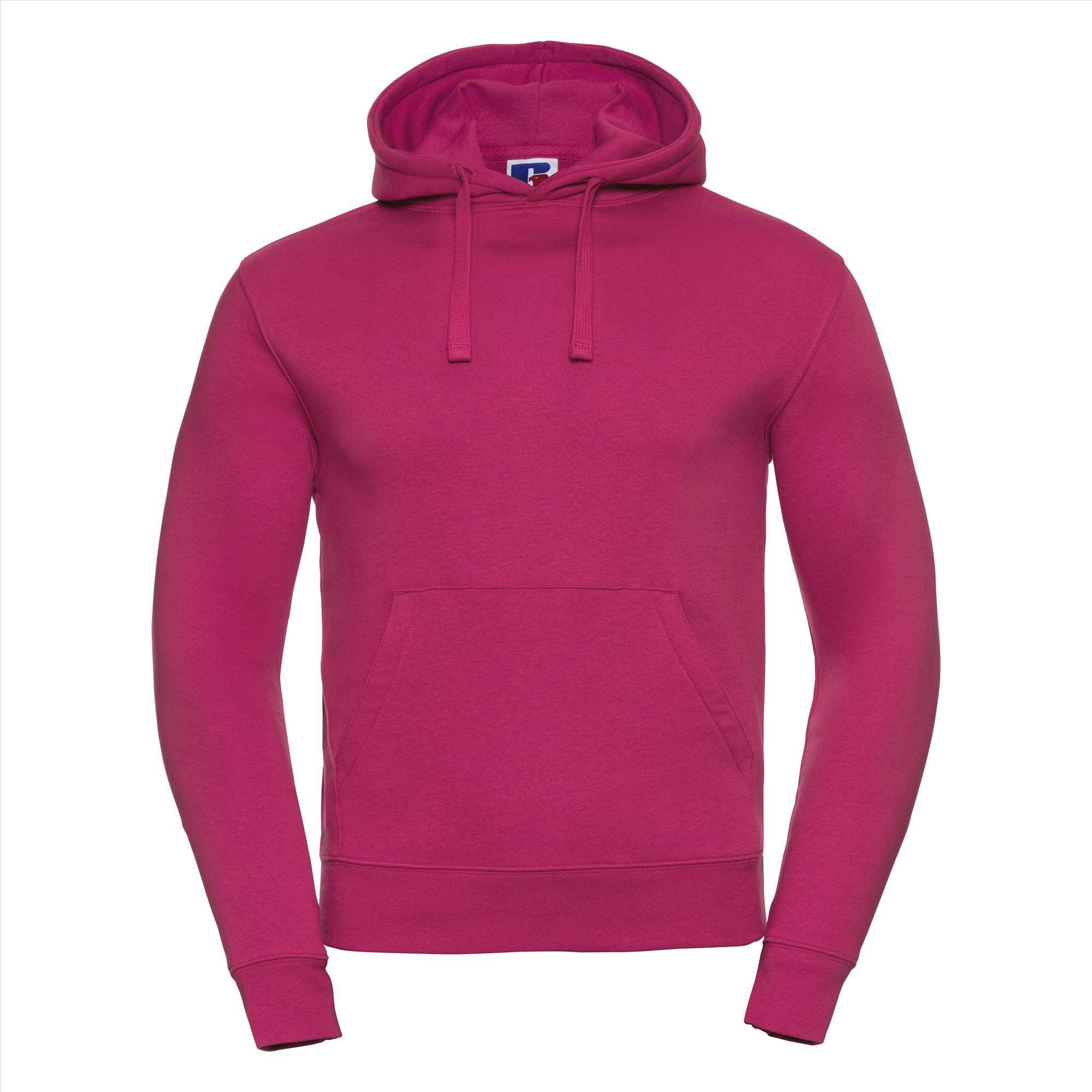 Roze Sweatshirt met dubbellaags capuchon mannen unisex