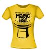 foto 4 Shirtje my mouth is like a magic hat magische hoed grappig goochelaarshoed je weet niet wat er tevoorschijn komt!