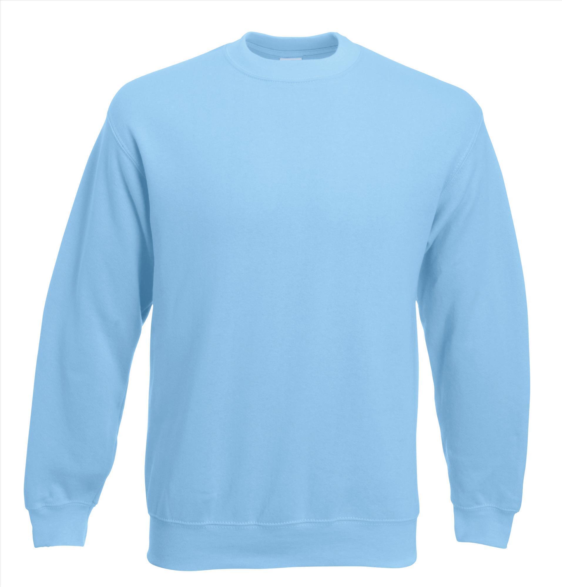 Sky blue trui sweater klassieke uitvoering unisex