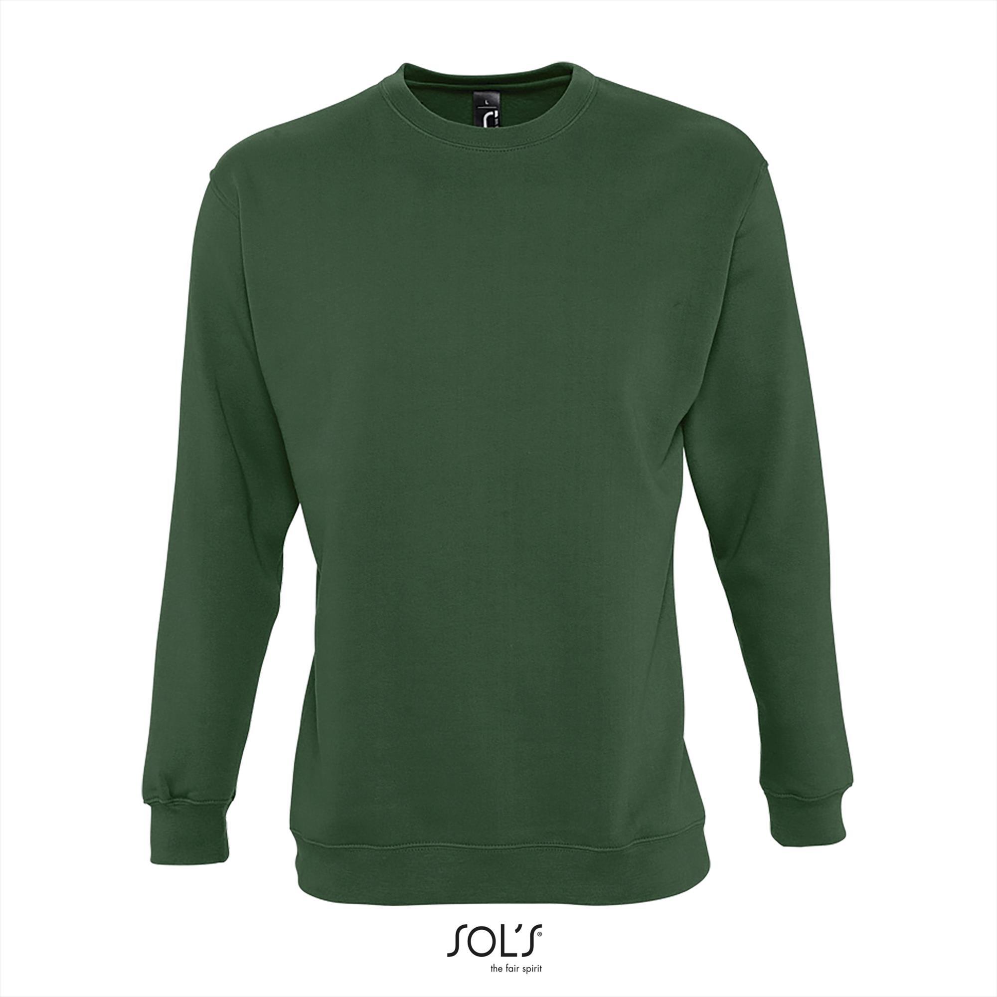 sweatshirt mannen met polyester bedrukbaar Unisex donker groen