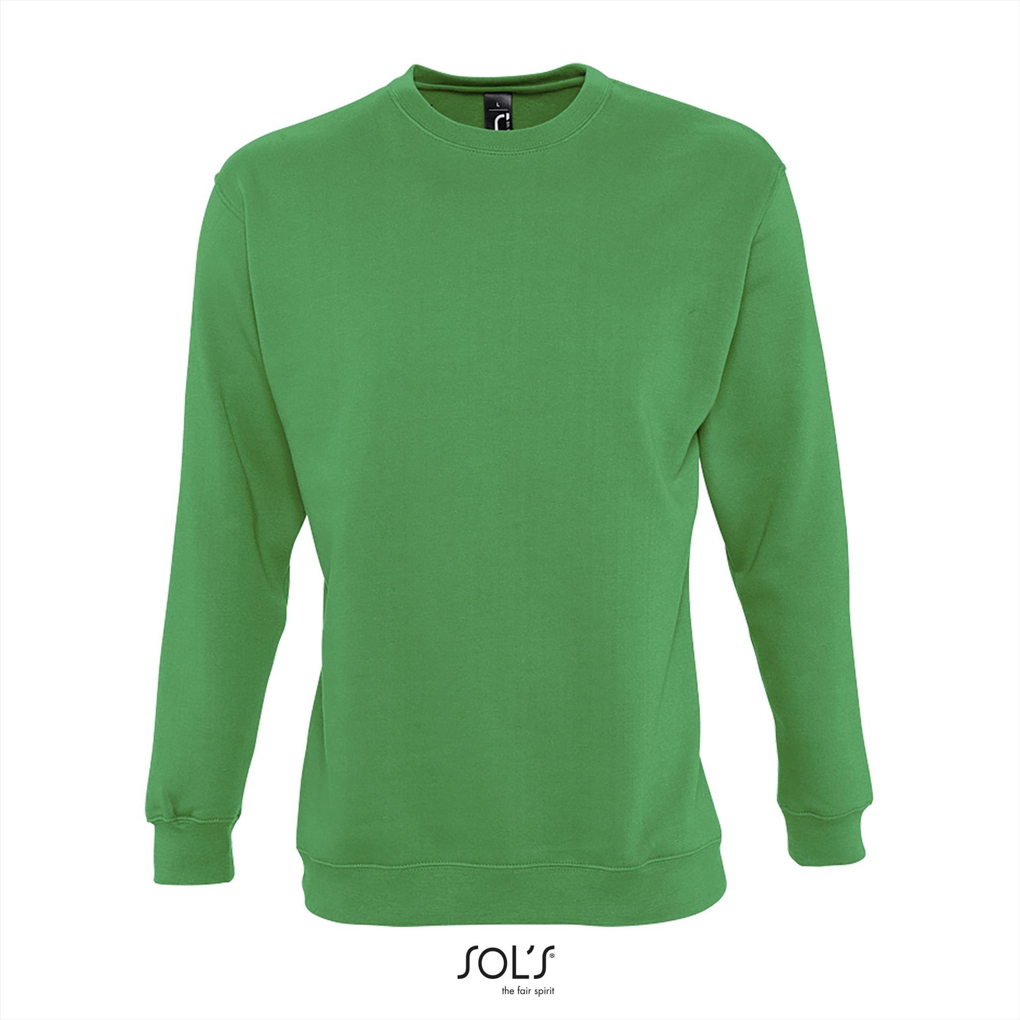 sweatshirt mannen met polyester bedrukbaar Unisex kelly groen