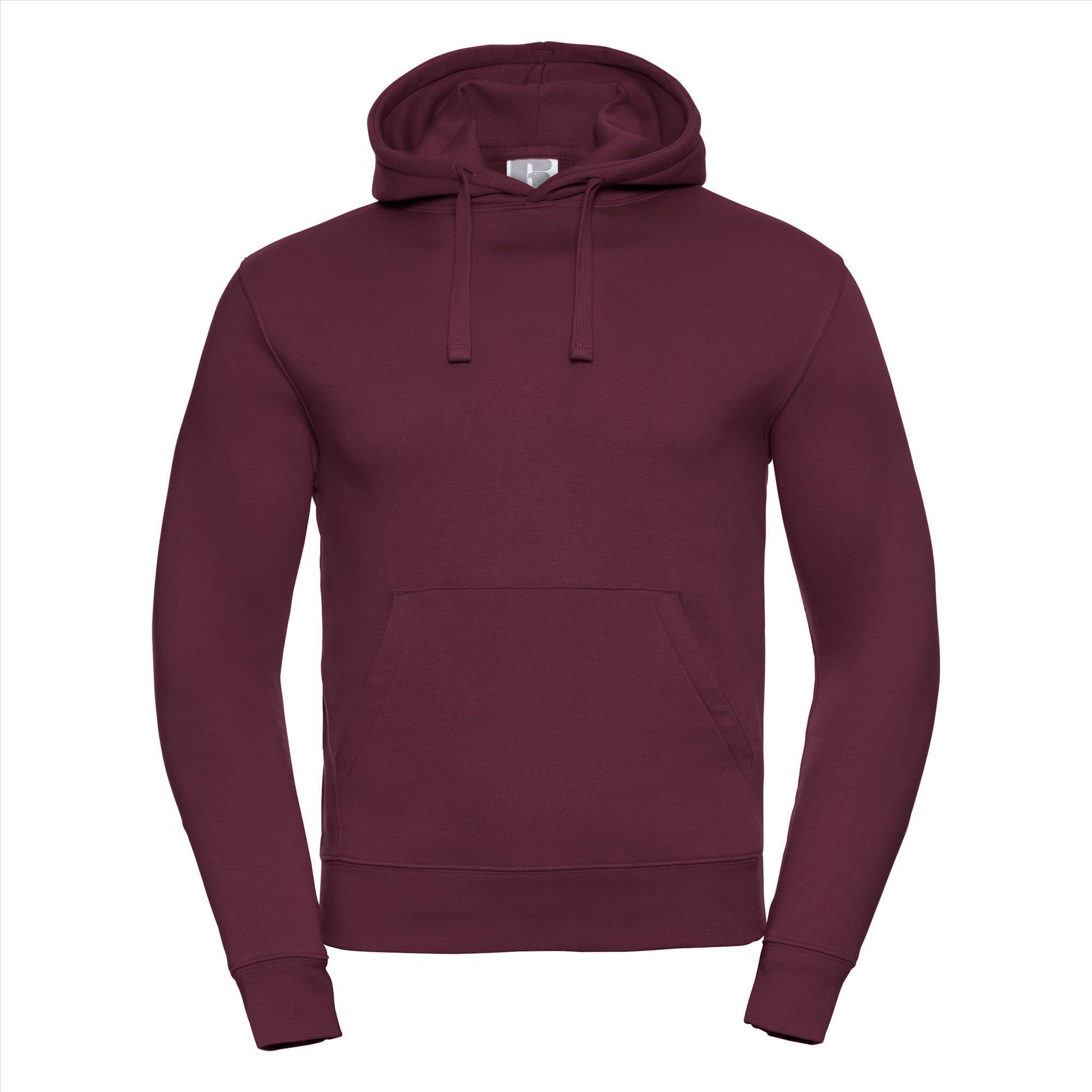 Sweatshirt met dubbellaags capuchon mannen unisex burgundy rood