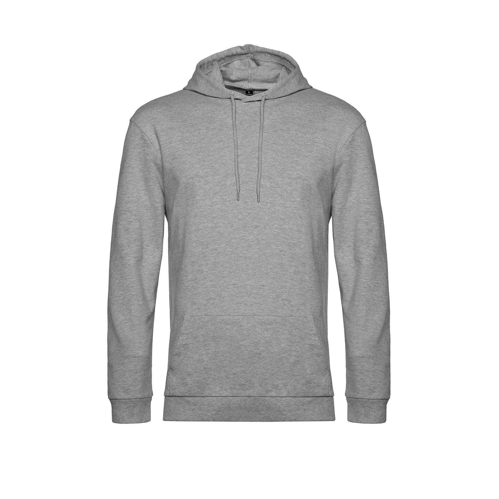 Trendy hoodie voor mannen bedrukbaar grijs