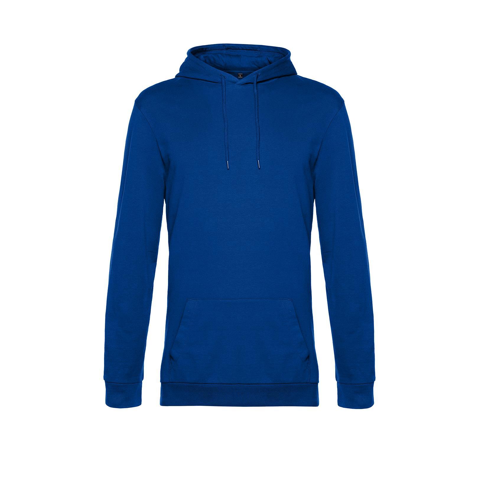 Trendy hoodie voor mannen bedrukbaar royal blauw